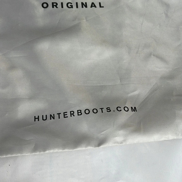 HUNTER Boots Logo Carryall Bag Dustbag Grey Drawstring Backpack Nylon - Picture 3 of 8
